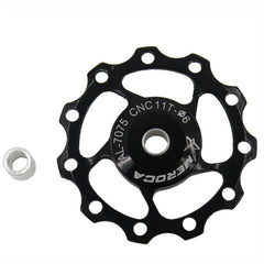 MEROCA Metal Bearings Mountain Bike Road Bike Rear Derailleur Guide Wheel 11T/13T Guide Wheel, 11T Black, 13T Black, 11T Red, 13T Red, 11T Blue, 13T Blue, 11T Purple, 13T Purple, 11T Silver, 13T Silver, 11T Electroplating Colorful����������������������...