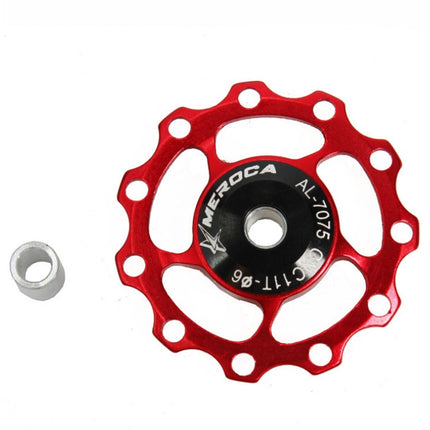 MEROCA Metal Bearings Mountain Bike Road Bike Rear Derailleur Guide Wheel 11T/13T Guide Wheel, 11T Black, 13T Black, 11T Red, 13T Red, 11T Blue, 13T Blue, 11T Purple, 13T Purple, 11T Silver, 13T Silver, 11T Electroplating Colorful����������������������...