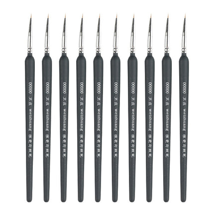 WeiZhuang Hook Line Pen Painting Hand-painted Watercolor Wolf Mint Hook Line Pen Painting Stroke Thin Line Brush, 10 PCS 00000 Dark Blue, 10 PCS 000 Dark Blue, 10 PCS 00 Dark Blue, 10 PCS 0 Dark Blue, 10 PCS 1 Dark Blue, 10 PCS 2 Dark Blue             ...