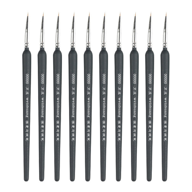 WeiZhuang Hook Line Pen Painting Hand-painted Watercolor Wolf Mint Hook Line Pen Painting Stroke Thin Line Brush, 10 PCS 00000 Dark Blue, 10 PCS 000 Dark Blue, 10 PCS 00 Dark Blue, 10 PCS 0 Dark Blue, 10 PCS 1 Dark Blue, 10 PCS 2 Dark Blue             ...
