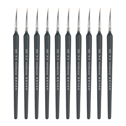 WeiZhuang Hook Line Pen Painting Hand-painted Watercolor Wolf Mint Hook Line Pen Painting Stroke Thin Line Brush, 10 PCS 00000 Dark Blue, 10 PCS 000 Dark Blue, 10 PCS 00 Dark Blue, 10 PCS 0 Dark Blue, 10 PCS 1 Dark Blue, 10 PCS 2 Dark Blue             ...