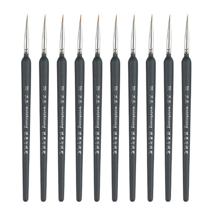 WeiZhuang Hook Line Pen Painting Hand-painted Watercolor Wolf Mint Hook Line Pen Painting Stroke Thin Line Brush, 10 PCS 00000 Dark Blue, 10 PCS 000 Dark Blue, 10 PCS 00 Dark Blue, 10 PCS 0 Dark Blue, 10 PCS 1 Dark Blue, 10 PCS 2 Dark Blue             ...