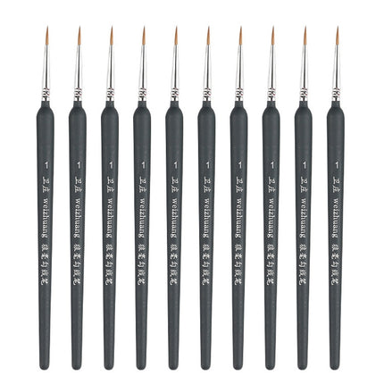 WeiZhuang Hook Line Pen Painting Hand-painted Watercolor Wolf Mint Hook Line Pen Painting Stroke Thin Line Brush, 10 PCS 00000 Dark Blue, 10 PCS 000 Dark Blue, 10 PCS 00 Dark Blue, 10 PCS 0 Dark Blue, 10 PCS 1 Dark Blue, 10 PCS 2 Dark Blue             ...