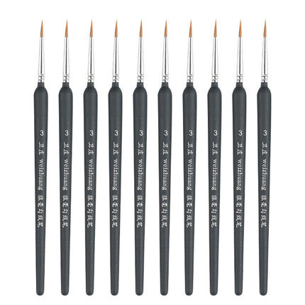 WeiZhuang Hook Line Pen Painting Hand-painted Watercolor Wolf Mint Hook Line Pen Painting Stroke Thin Line Brush, 10 PCS 00000 Dark Blue, 10 PCS 000 Dark Blue, 10 PCS 00 Dark Blue, 10 PCS 0 Dark Blue, 10 PCS 1 Dark Blue, 10 PCS 2 Dark Blue             ...