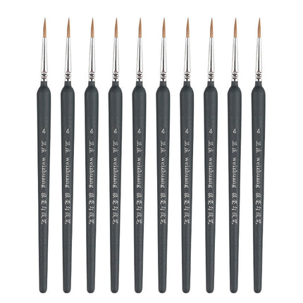 WeiZhuang Hook Line Pen Painting Hand-painted Watercolor Wolf Mint Hook Line Pen Painting Stroke Thin Line Brush, 10 PCS 00000 Dark Blue, 10 PCS 000 Dark Blue, 10 PCS 00 Dark Blue, 10 PCS 0 Dark Blue, 10 PCS 1 Dark Blue, 10 PCS 2 Dark Blue             ...
