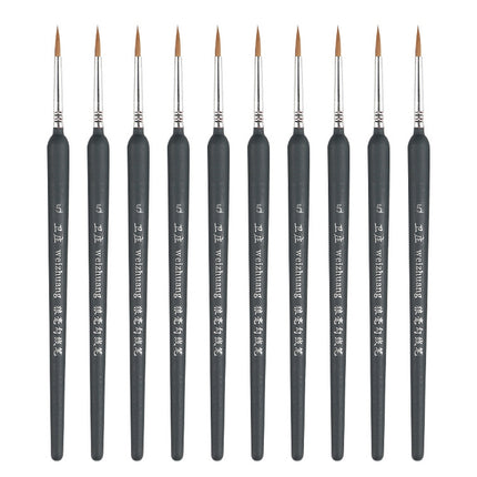 WeiZhuang Hook Line Pen Painting Hand-painted Watercolor Wolf Mint Hook Line Pen Painting Stroke Thin Line Brush, 10 PCS 00000 Dark Blue, 10 PCS 000 Dark Blue, 10 PCS 00 Dark Blue, 10 PCS 0 Dark Blue, 10 PCS 1 Dark Blue, 10 PCS 2 Dark Blue             ...