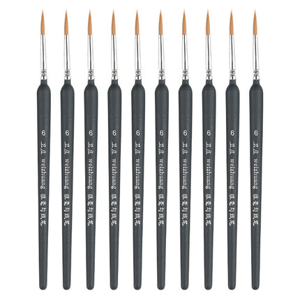 WeiZhuang Hook Line Pen Painting Hand-painted Watercolor Wolf Mint Hook Line Pen Painting Stroke Thin Line Brush, 10 PCS 00000 Dark Blue, 10 PCS 000 Dark Blue, 10 PCS 00 Dark Blue, 10 PCS 0 Dark Blue, 10 PCS 1 Dark Blue, 10 PCS 2 Dark Blue             ...