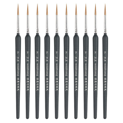 WeiZhuang Hook Line Pen Painting Hand-painted Watercolor Wolf Mint Hook Line Pen Painting Stroke Thin Line Brush, 10 PCS 00000 Dark Blue, 10 PCS 000 Dark Blue, 10 PCS 00 Dark Blue, 10 PCS 0 Dark Blue, 10 PCS 1 Dark Blue, 10 PCS 2 Dark Blue             ...