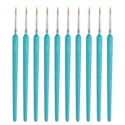 WeiZhuang Hook Line Pen Painting Hand-painted Watercolor Wolf Mint Hook Line Pen Painting Stroke Thin Line Brush, 10 PCS 00000 Dark Blue, 10 PCS 000 Dark Blue, 10 PCS 00 Dark Blue, 10 PCS 0 Dark Blue, 10 PCS 1 Dark Blue, 10 PCS 2 Dark Blue             ...