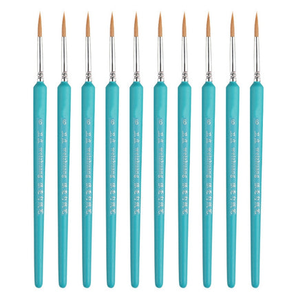 WeiZhuang Hook Line Pen Painting Hand-painted Watercolor Wolf Mint Hook Line Pen Painting Stroke Thin Line Brush, 10 PCS 00000 Dark Blue, 10 PCS 000 Dark Blue, 10 PCS 00 Dark Blue, 10 PCS 0 Dark Blue, 10 PCS 1 Dark Blue, 10 PCS 2 Dark Blue             ...