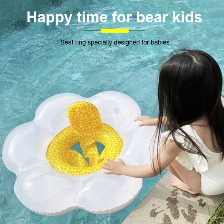 Children Sun Flower Seat Ring Swimming Ring Baby Inflatable Lifebuoy with Pillow, Sun Flower Seat Ring