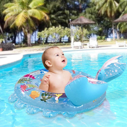 Crab Shape Baby Swimming Ring Sitting Ring Inflatable Float Ring, Blue, Pink