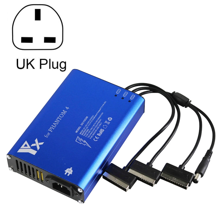 For DJI Phantom 4 Pro Advanced+ Charger  4 in 1 Hub Intelligent Battery Controller Charger, EU Plug, UK Plug, AU Plug