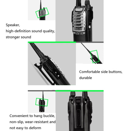 Baofeng UV-8D 8W High-power Dual-transmit Button Multifunctional Walkie-talkie, AU Plug, EU Plug, US Plug, UK Plug