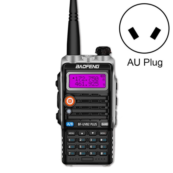 Mini walkie-talkie FM de alta potencia Baofeng BF-B2Plus para exteriores, 50 km, enchufe australiano, enchufe europeo, enchufe estadounidense, enchufe británico