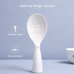 Creative Smile Face Rice Spoon Vertical Type Food Grade Kitchen Rice Cooker Spoon