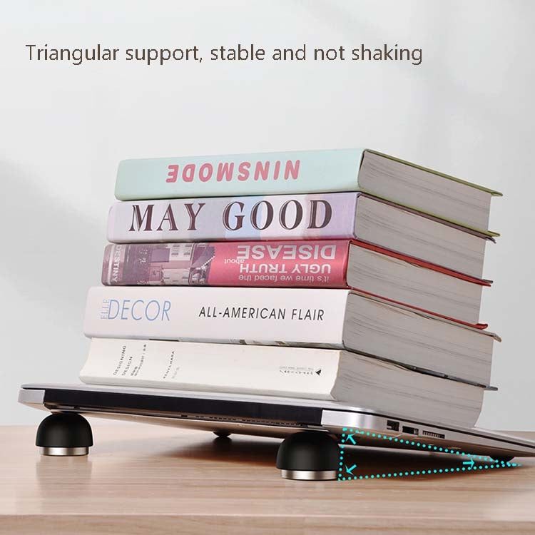 Creative Laptop Compact Portable Invisible Mushroom Stand Desktop Heightening Fan Heater Shelf, Black, Green