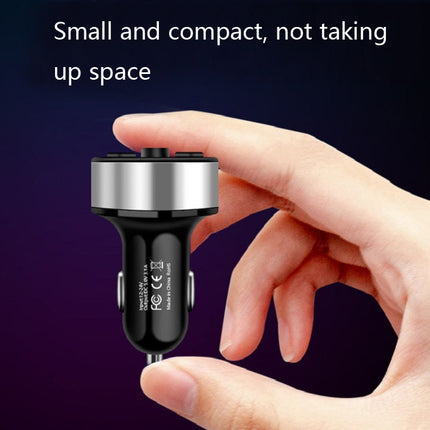 Halo Car MP3 Bluetooth Player Car Charger Car FM Transmitter 3.1A Car Charger, Elegant Black, Tyrant Gold, Snow Silver