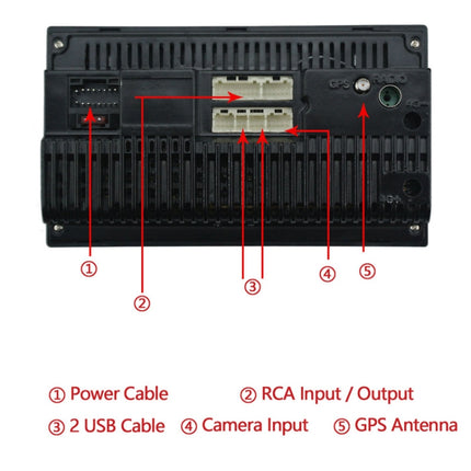 Car 7 inch Universal Android Navigation MP5 Player GPS Bluetooth Car Navigation All-in-one, Standard +4 Lights Camera, Standard +8 Lights Camera