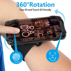 Abnehmbare drehbare Arm-Armband-Sport-Handyhülle, geeignet für 4,5-7-Zoll-Handys, 2 in 1