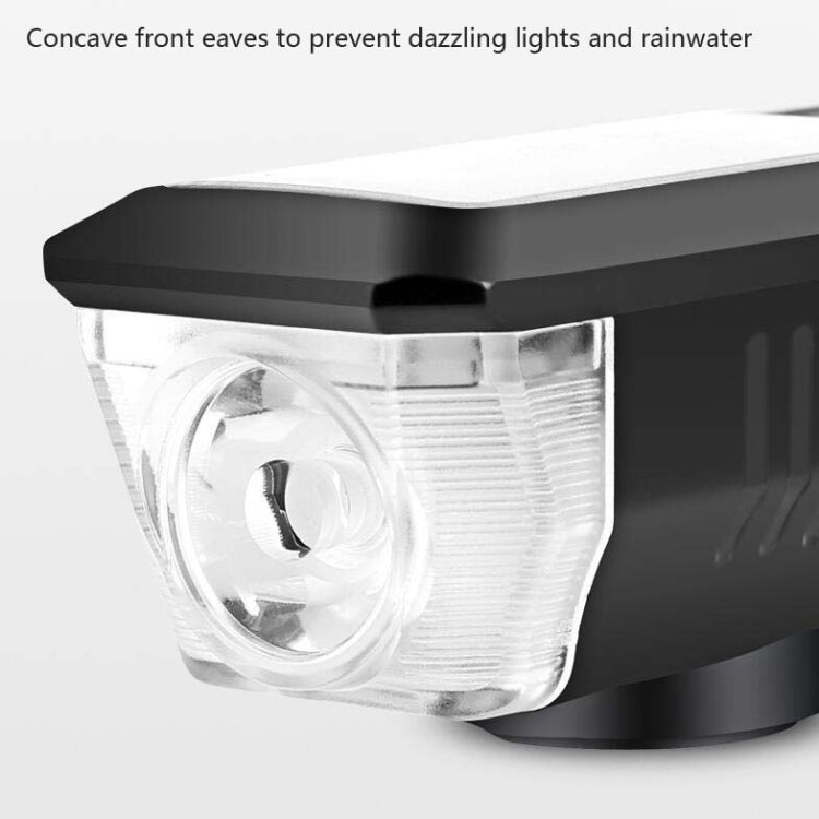 Bicycle Solar Headlight Horn Light Night Riding USB Charging Headlight Bicycle Glare Flashlight Equipment, Orange, Red, Green, Blue