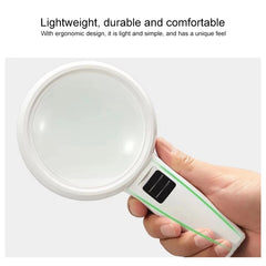 Handheld High-definition Lens with LED Light Reading and Maintenance Magnifying Glass for the Elderly, 95mm 10 Times, 110mm 30 Times Double Lens