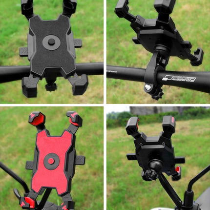 Electric Bicycle Mobile Phone Holder Can Be Rotated 360-degree Mobile Phone Holder Four-way Adjustment Bracket for Motorcycle, Handlebars, Rearview Mirrors