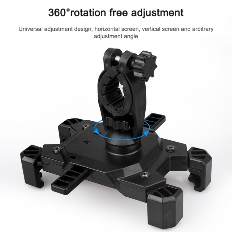 Electric Bicycle Mobile Phone Holder Can Be Rotated 360-degree Mobile Phone Holder Four-way Adjustment Bracket for Motorcycle, Handlebars, Rearview Mirrors