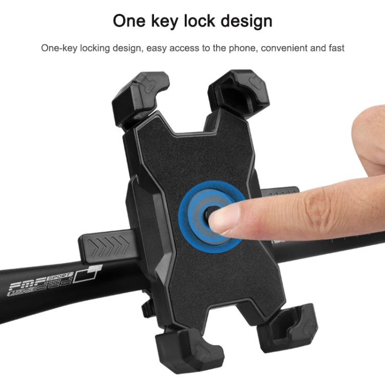 Electric Bicycle Mobile Phone Holder Can Be Rotated 360-degree Mobile Phone Holder Four-way Adjustment Bracket for Motorcycle, Handlebars, Rearview Mirrors