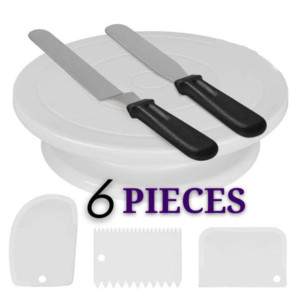 Cake Turntable Set Decorating Table Decorating Mouth Silicone Bag Baking DIY Combination, 6 PCS/Set, 12 PCS/Set, 60 PCS/Set