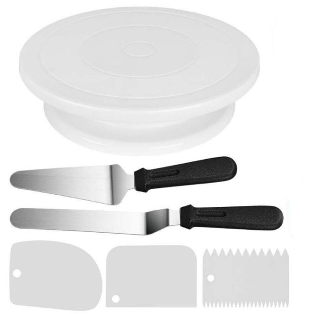 Cake Turntable Set Decorating Table Decorating Mouth Silicone Bag Baking DIY Combination, 6 PCS/Set, 12 PCS/Set, 60 PCS/Set