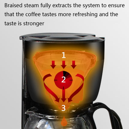 Homezest Household Small Coffee Maker Automatic Mini Drip Coffee Machine, EU Plug