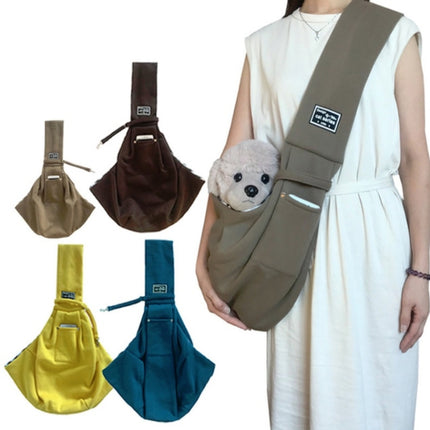 Pet Outing Carrier Bag Cotton Messenger Shoulder Bag, Yellow, Brown, Blue, Khaki, Black, Gray, Dark blue