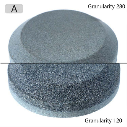 2 PCS Double-Sided Whetstone Kitchen Knives Round Knife Sharpener, Style:B, A, B