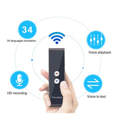 T8 Pocket Language Translator Voice 30 Languages Two Way Real Time Intercom Portable Translator For Personal Learning Travelling