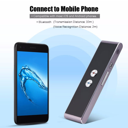 T8 Pocket Language Translator Voice 30 Languages Two Way Real Time Intercom Portable Translator For Personal Learning Travelling