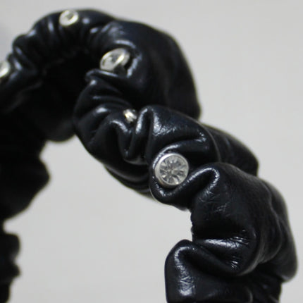 Crystal Car Interior Accessories Rear View Mirror Cover Leather Auto Rearview Mirror Cover Decoration