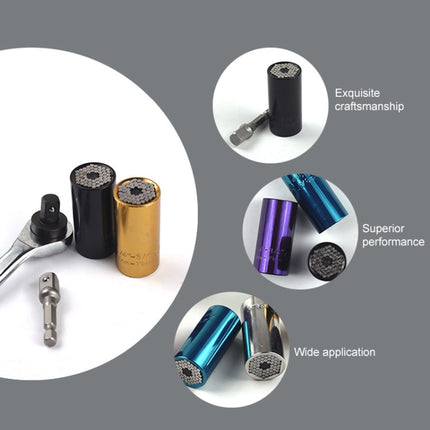 2 Pcs/Set Universal Torque Wrench Head Set Socket Sleeve 7-19mm Power Drill Ratchet Bushing Spanner Key Magic Multi Hand Tools