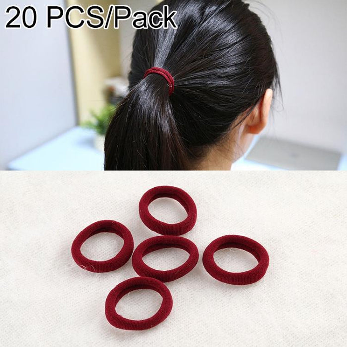 20pcs / Pack Girls Kids Rubber Bands Ponytail Holder Elastic Hair Bands