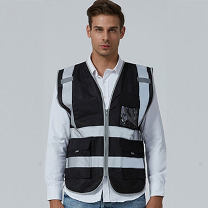 Multi-pockets Safety Vest Reflective Workwear Clothing, XXL-Chest 130cm, L-Chest 118cm, M-Chest 112cm, XL-Chest 124cm