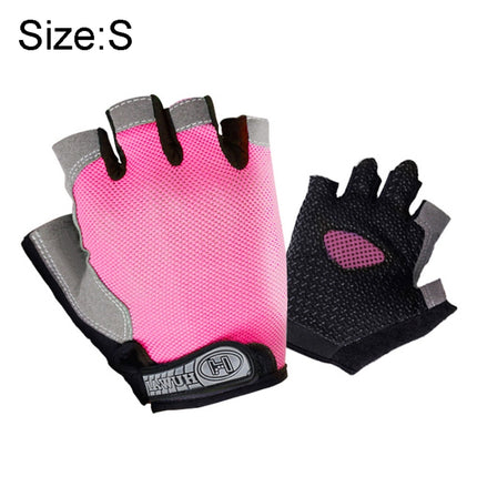 Summer Men Women Fitness Gloves Gym Weight Lifting Cycling Yoga Training Thin Breathable Antiskid Half Finger Gloves, S, XL, M, L