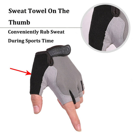 Summer Men Women Fitness Gloves Gym Weight Lifting Cycling Yoga Training Thin Breathable Antiskid Half Finger Gloves, S, XL, M, L
