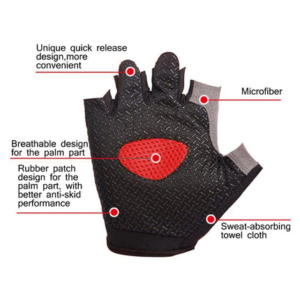 Summer Men Women Fitness Gloves Gym Weight Lifting Cycling Yoga Training Thin Breathable Antiskid Half Finger Gloves, M, XL, L, S