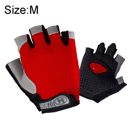 Summer Men Women Fitness Gloves Gym Weight Lifting Cycling Yoga Training Thin Breathable Antiskid Half Finger Gloves, M, XL, L, S