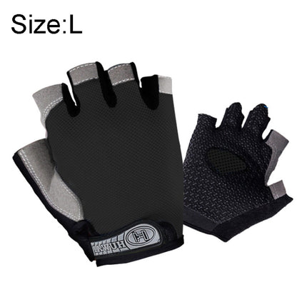 Summer Men Women Fitness Gloves Gym Weight Lifting Cycling Yoga Training Thin Breathable Antiskid Half Finger Gloves, M, XL, L, S