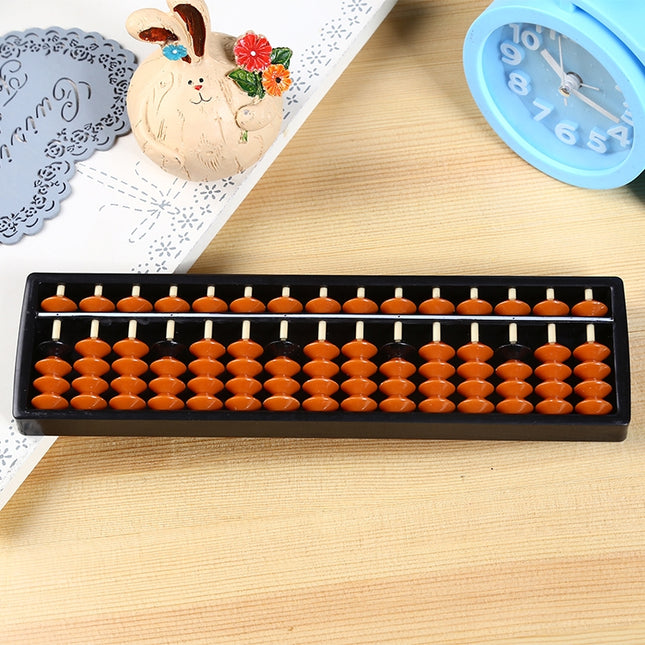 Plastic Abacus 15 Digits Arithmetic Tool Math Learn Aid Caculating Toys Gifts for Kids, 15 Digits Arithmetic Tool Math Abacus