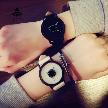 Women men Watches Casual Brand Soft Silicone Strap Jelly Quartz Watch Wristwatches for Ladies Lovers Black White