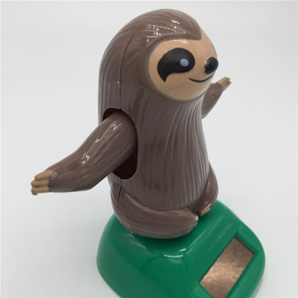 Novelty Solar Toys Plastic ABS Sloth Solar Powered Dancing for Car Decoration