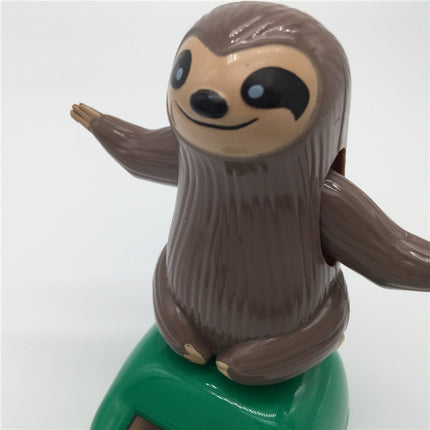 Novelty Solar Toys Plastic ABS Sloth Solar Powered Dancing for Car Decoration