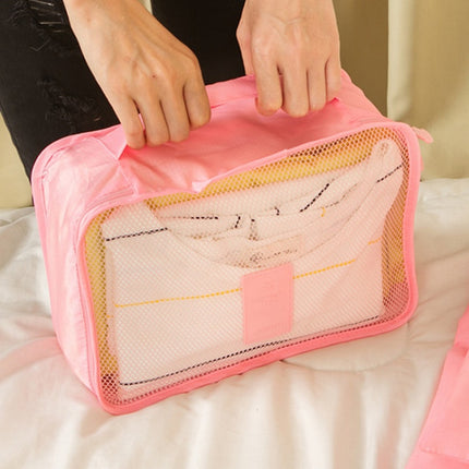 6 PCS/Set Travel Bag ClothesLuggage Organizer High Capacity Mesh Packing Cubes